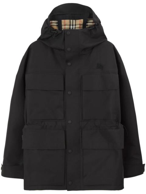 patch-pocket parka coat