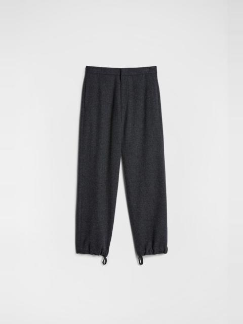 Wool Flannel Tapered Trousers