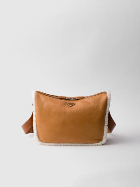 Shearling shoulder bag