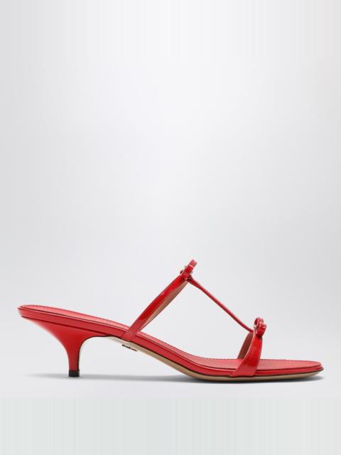 Flame red Mini Bow sandals