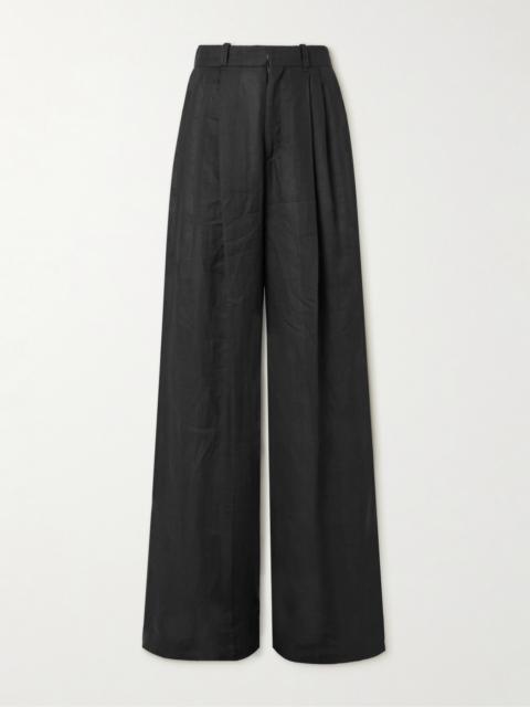 Ramie Wide-leg Pants