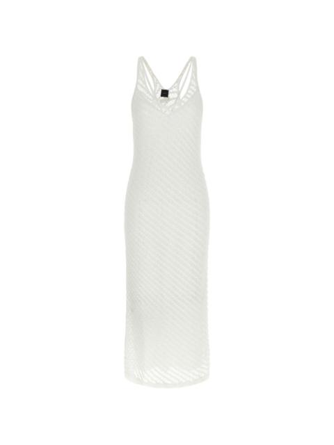 mesh V-neck miraggio dress