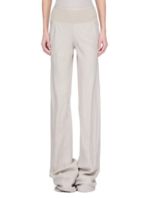 elastic-waist straigh-leg trousers