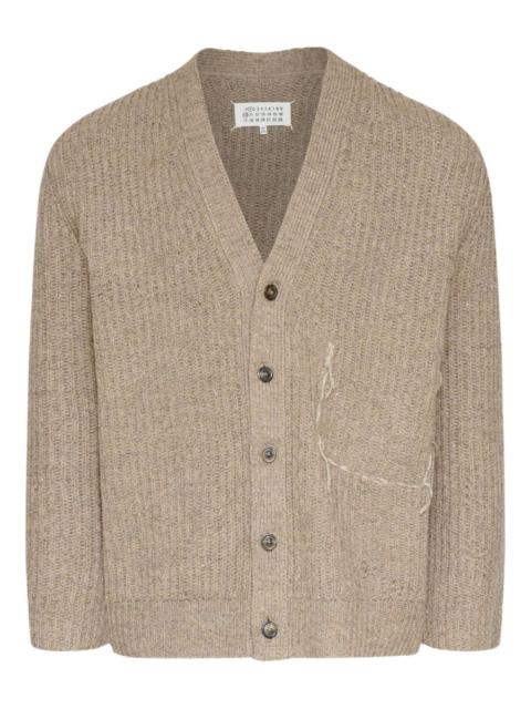 button-up textured cardigan