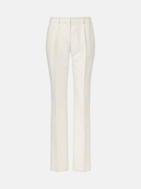 Wool and silk slim pants