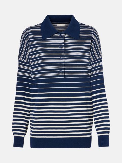 Harlow striped oversized polo sweater