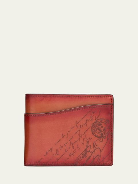 Men's Makore Slim Scritto Leather Bifold Wallet