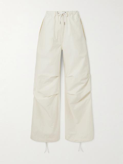Cotton-blend Wide-leg Pants