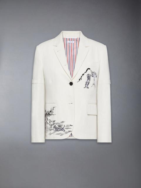 SOLID CANVAS UNCONSTRUCTED RELAXED FIT SPORTCOAT