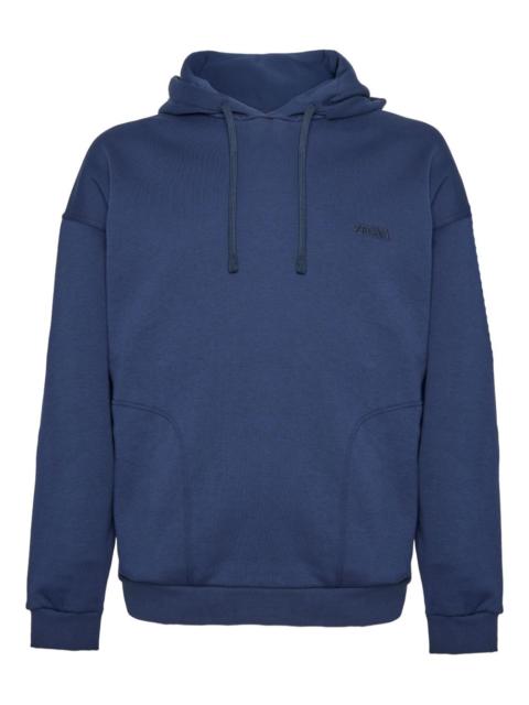 logo-embroidered hoodie