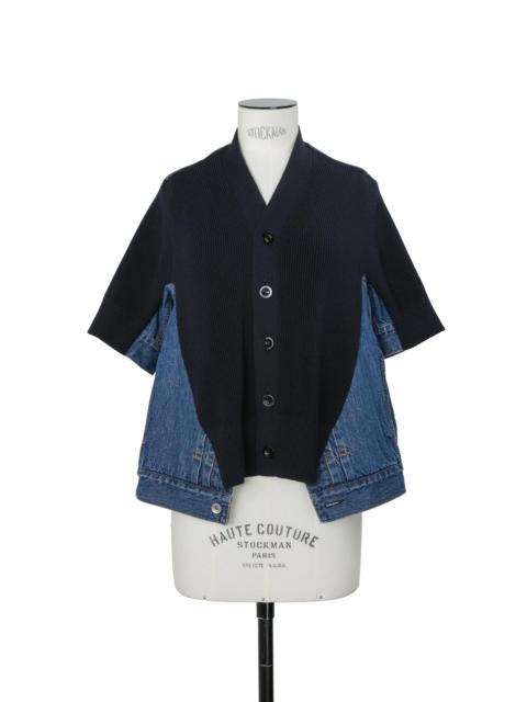 Denim x Knit Cardigan