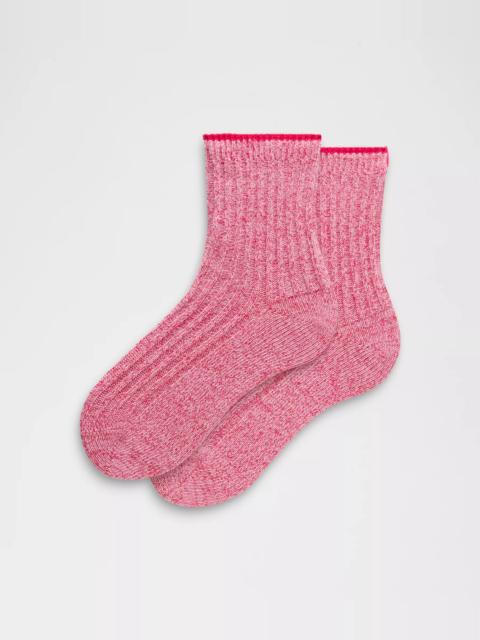 Unisex Quarter-Length Ragg Socks