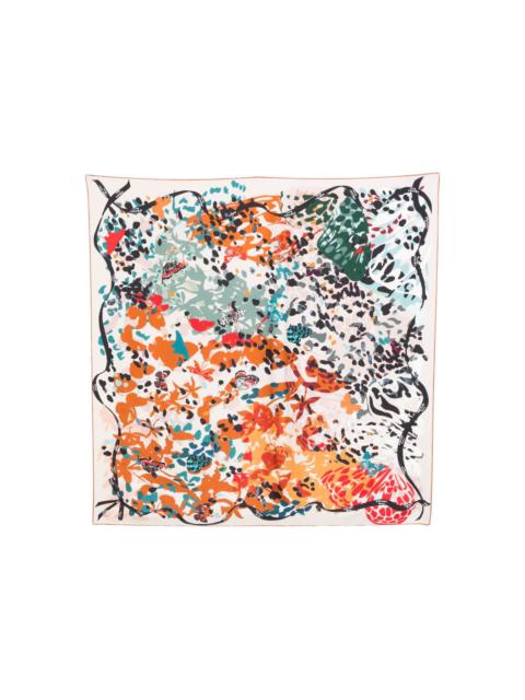 butterflies-print scarf
