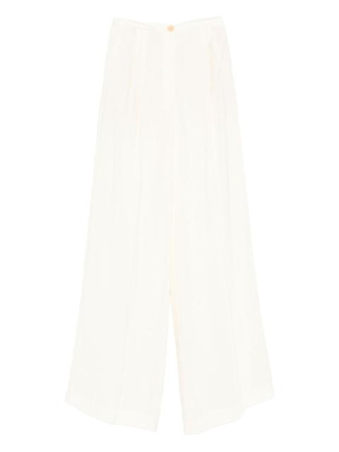 pleated wide-leg trousers