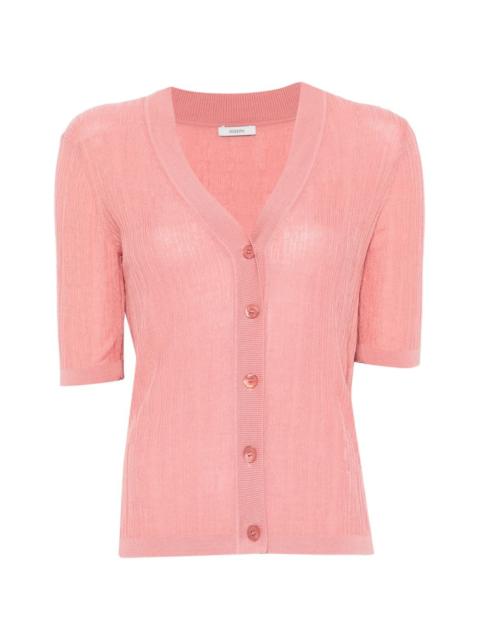 V-neck buttoned cardigan