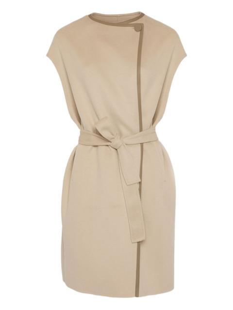 belted cashmere-blend cape