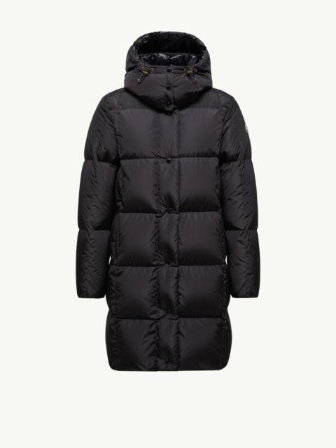 Litte Square-Quilted Hooded Long Down Jacket