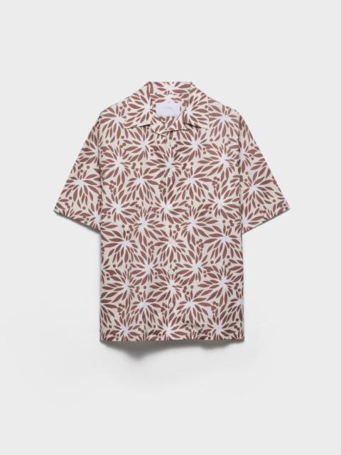Printed cotton bowling shirt