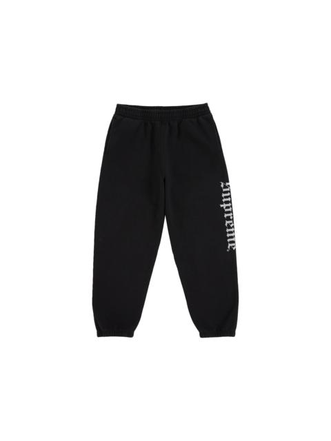 Supreme Washed Old English Sweatpant Black