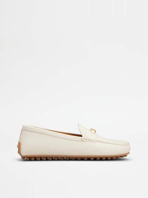 CITY GOMMINO LOAFERS IN LEATHER - OFF WHITE
