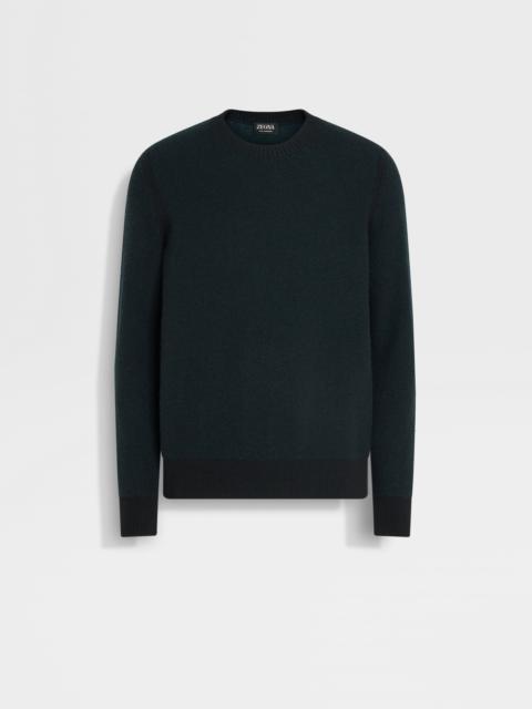 DARK GREEN OASI CASHMERE CREWNECK