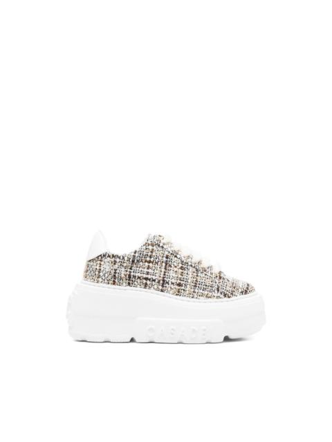 tweed platform sneakers