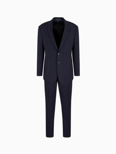 Single-breasted Soft line suit in virgin wool