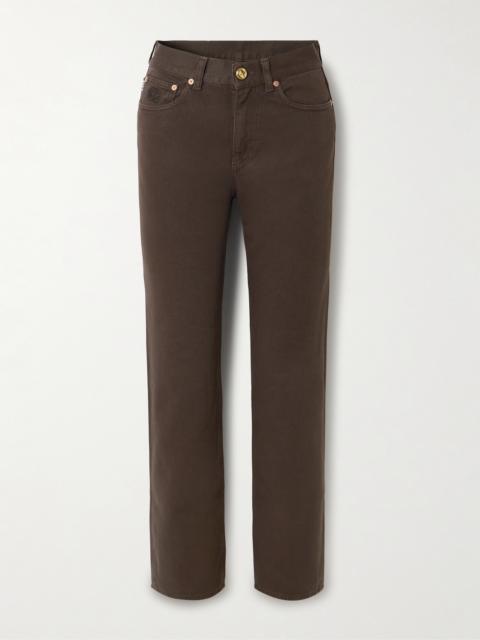 Paso Embroidered High-rise Straight-leg Jeans