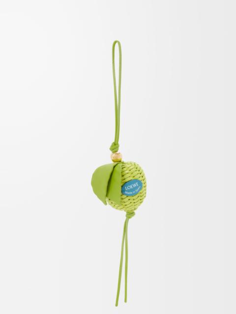 Apple charm in calfskin