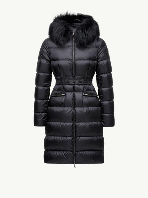 Boedic Hooded Shearling-Trimmed Long Down Jacket