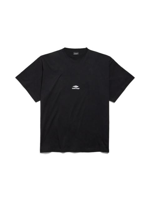 3b Sports Icon Oversized T-shirt in Washed Black/white