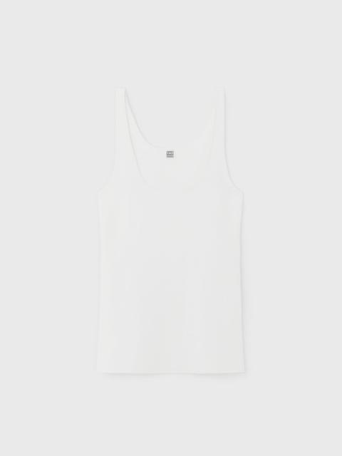 Compact knit tank white