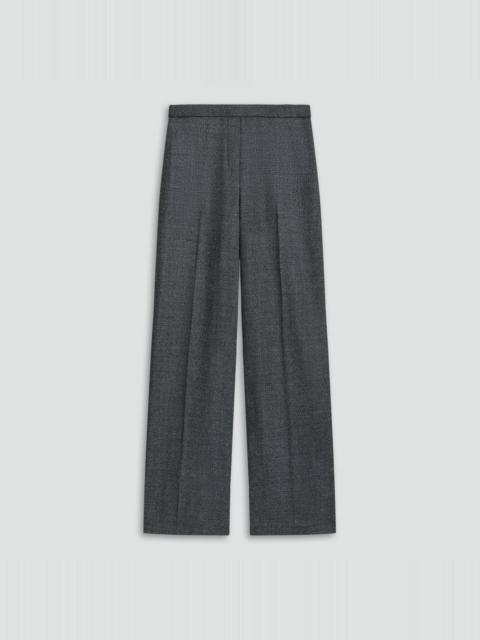 Wide-Leg Pull-On Pant in Marled Flannel