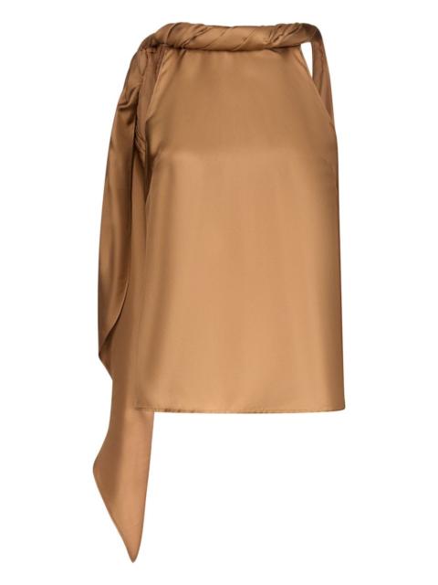 Wilma twisted-collar blouse