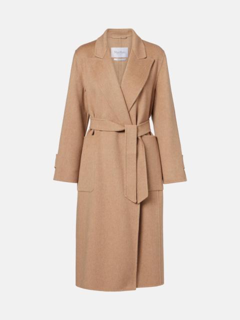 Belted camel hair coat