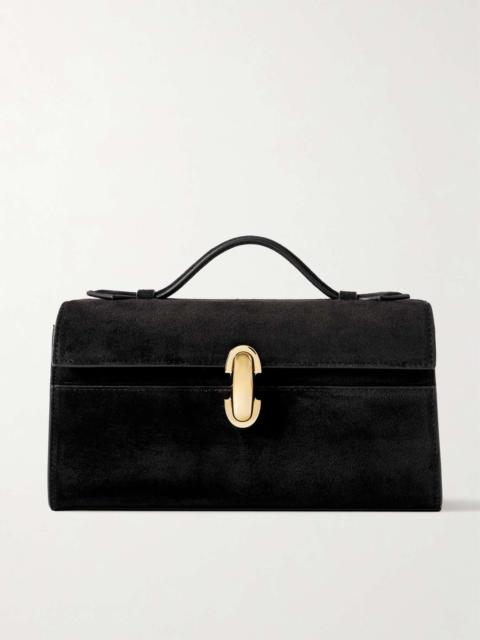 Symmetry Pochette suede tote Black