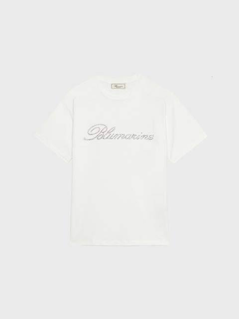 OVERSIZED T-SHIRT WITH BLUMARINE RHINESTONE EMBROIDERY
