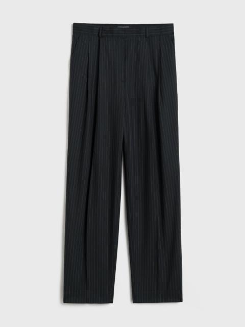 Tailored pinstriped trousers navy