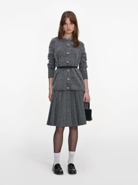 Charcoal Crystal Trim Cardigan