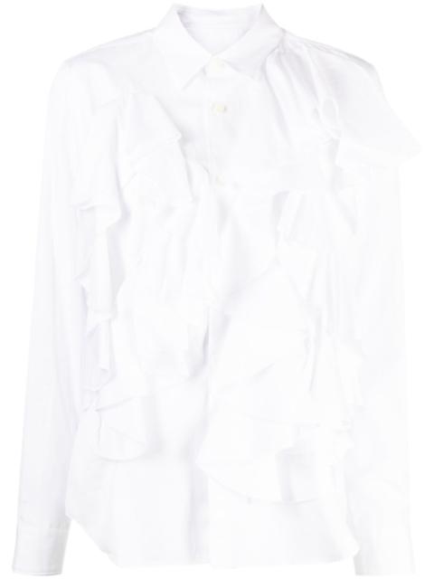 ruffled buttoned cotton shirt