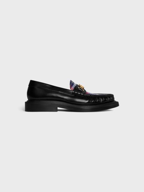 CELINE UNIVERSITÉ TRIOMPHE CHAIN LOAFER in POLISHED BULL AND TARTAN