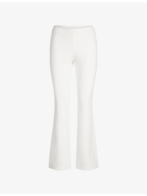 Slim-Fit Ribbed Cotton-Fleece Trousers