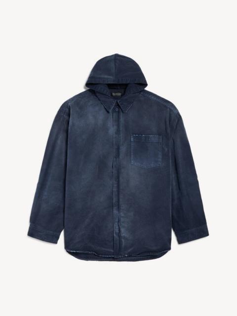 Men's Shirt Parka in Navy/dirty Dark Blue