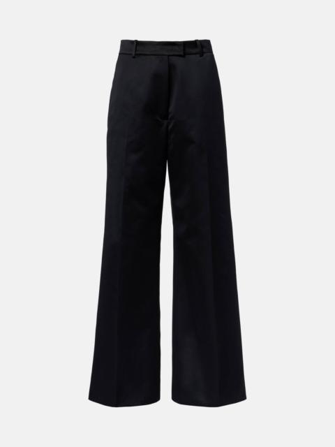 Brickell satin wide-leg pants