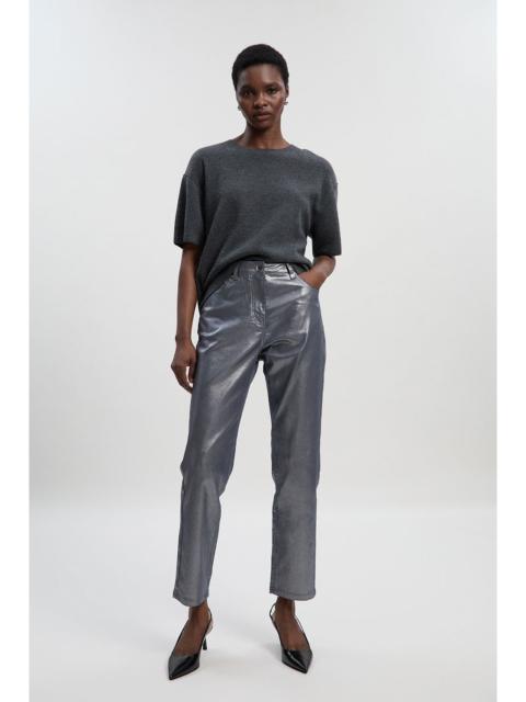 Metallic Coated Denim Skinny Jean