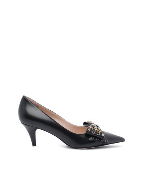 65mm studded-bow pumps