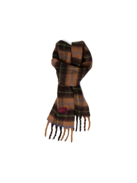fluffy check scarf