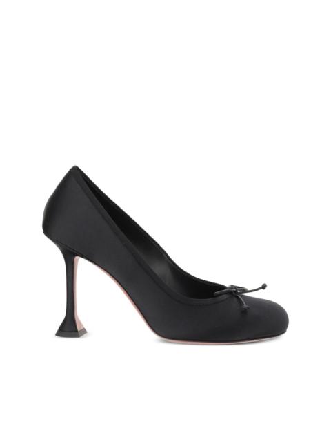95mm Lila bow-detail pumps
