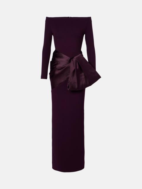 Kori bow-detail off-shoulder gown