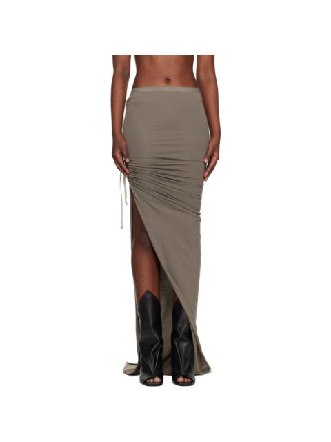 Taupe Temple Edfu Maxi Skirt